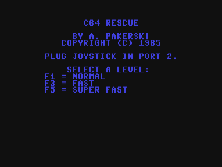 C64 Maxi title screen for Commodore 64